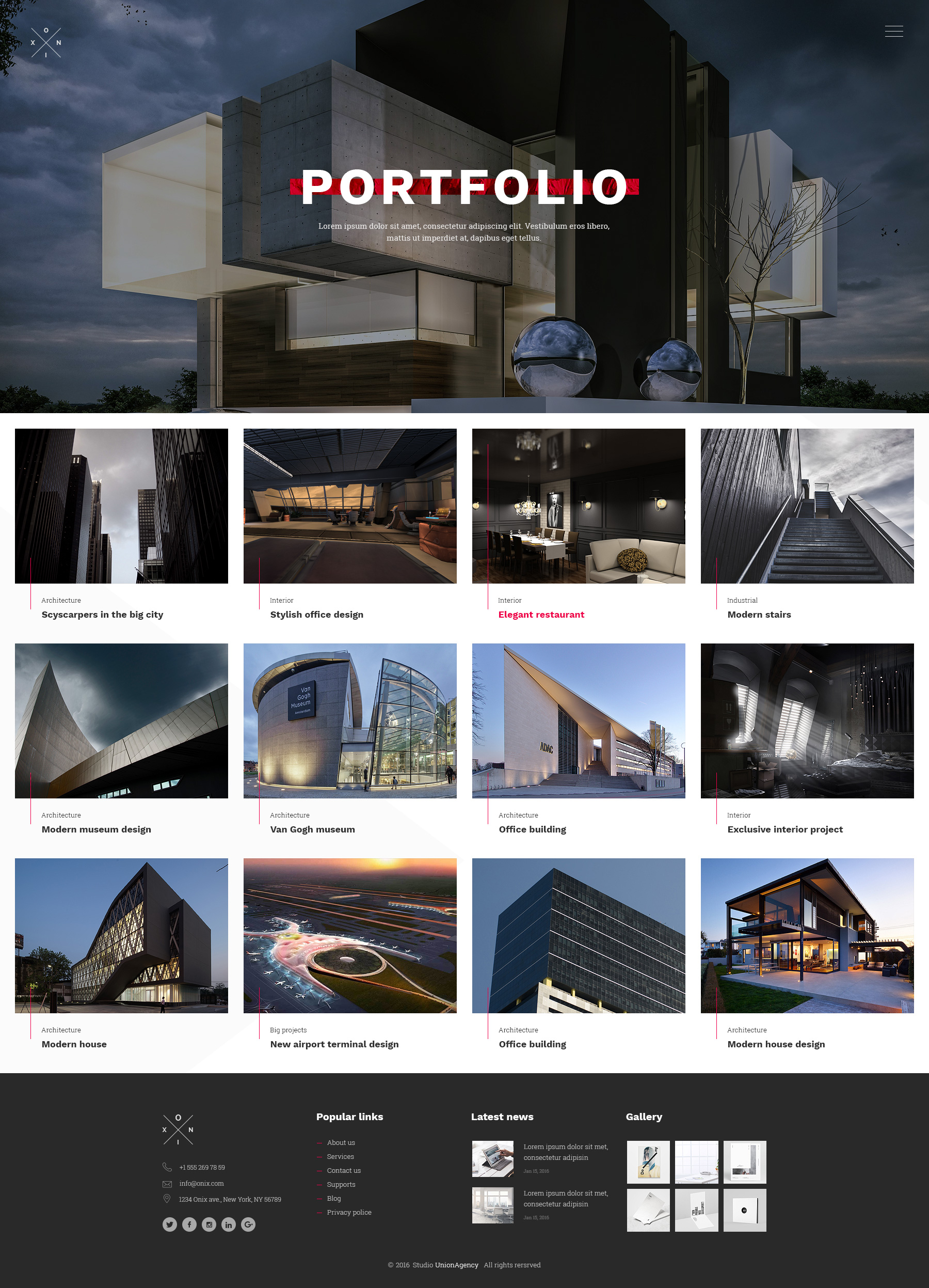 architect portfolio template